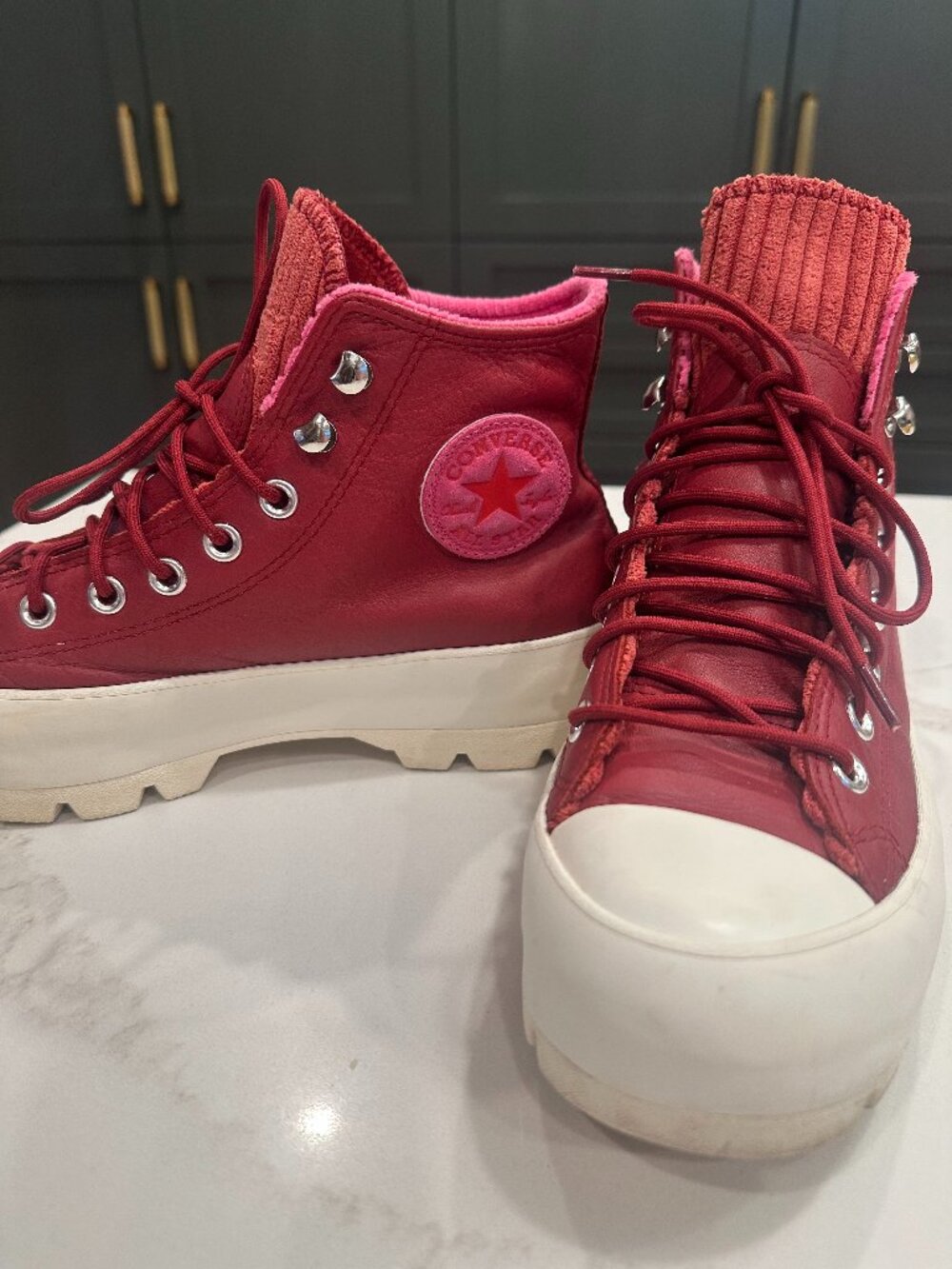 CONVERSE CTAS GORE-TEX Winter Mountain Climbers Hi Sneaker Brick Alley Red, US10